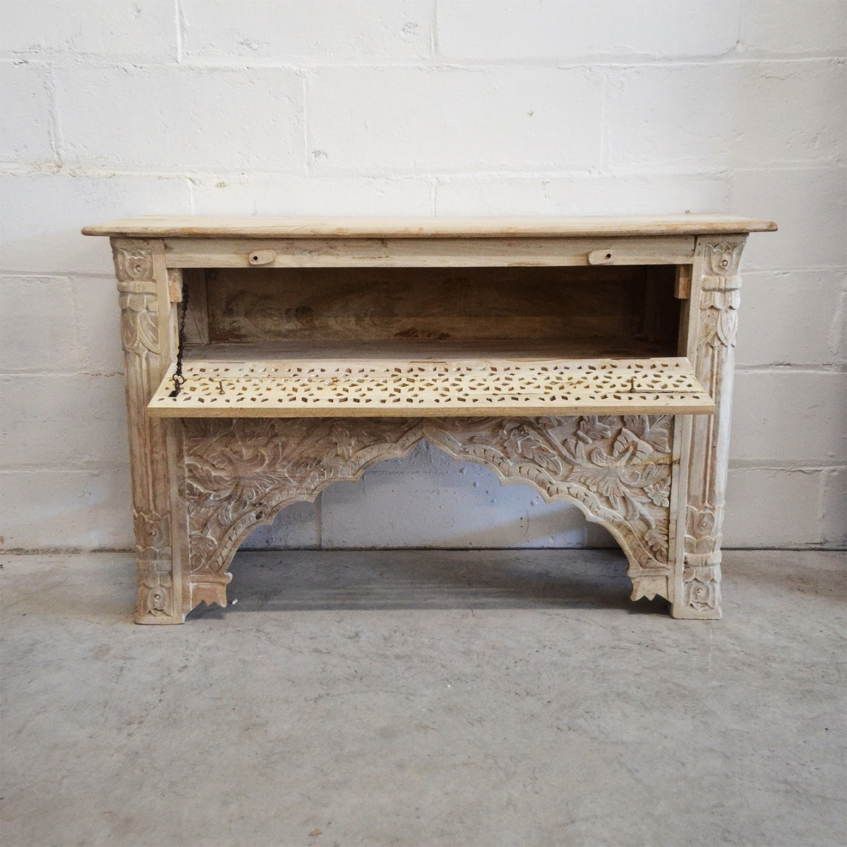 Jaali Indian Carved Sideboard 120cm