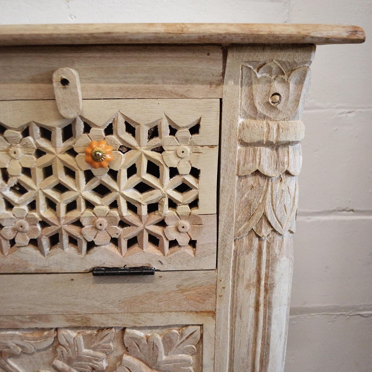 Jaali Indian Carved Sideboard 120cm