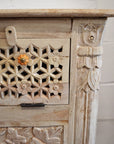 Jaali Indian Carved Sideboard 120cm