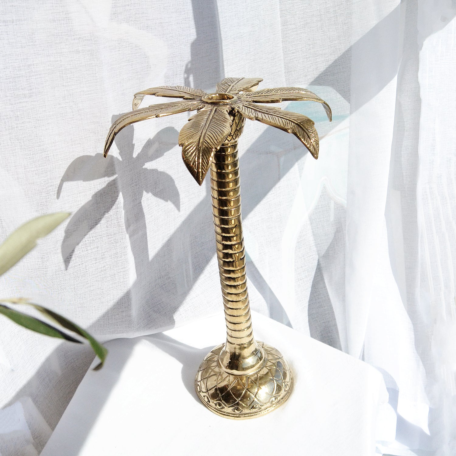 Palm Tree Brass Candle Stick Holders – Canggu & Co