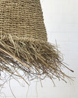 Large Natural Seagrass Fringe Pendant