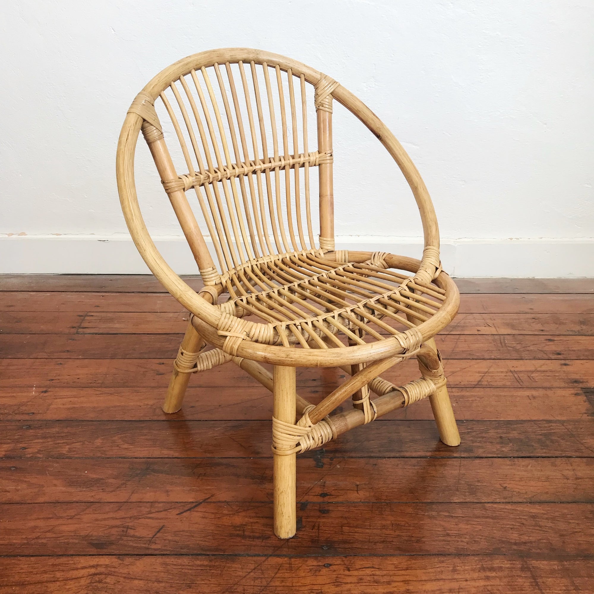 Little One Round Rattan Chair