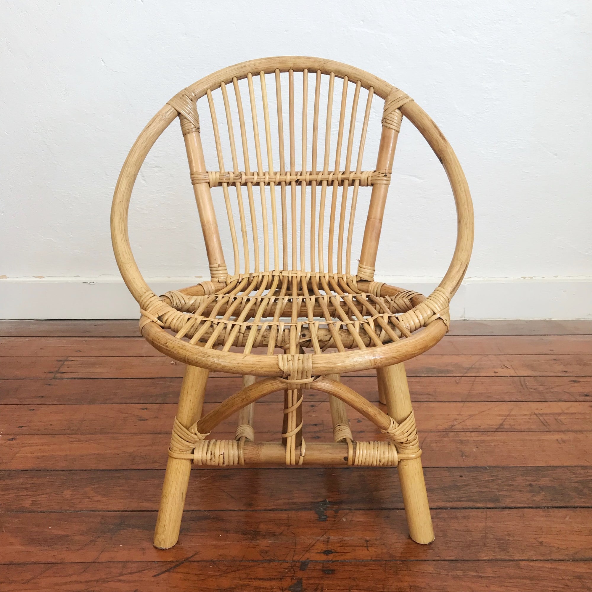 Little One Round Rattan Chair