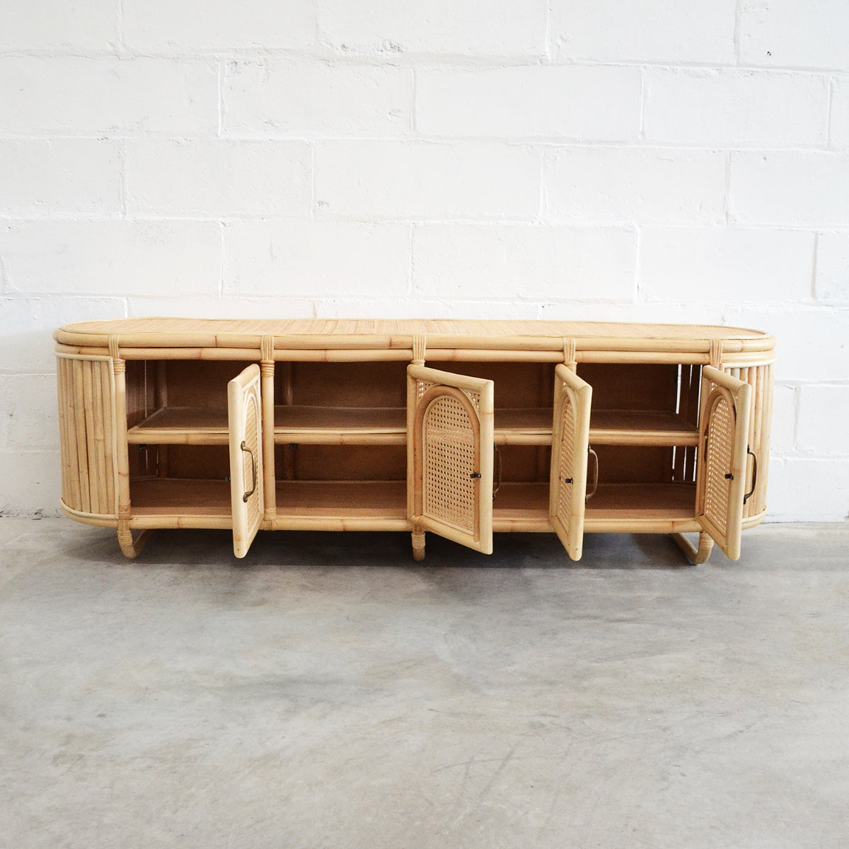 Low Rattan Arches Sideboard 180cm