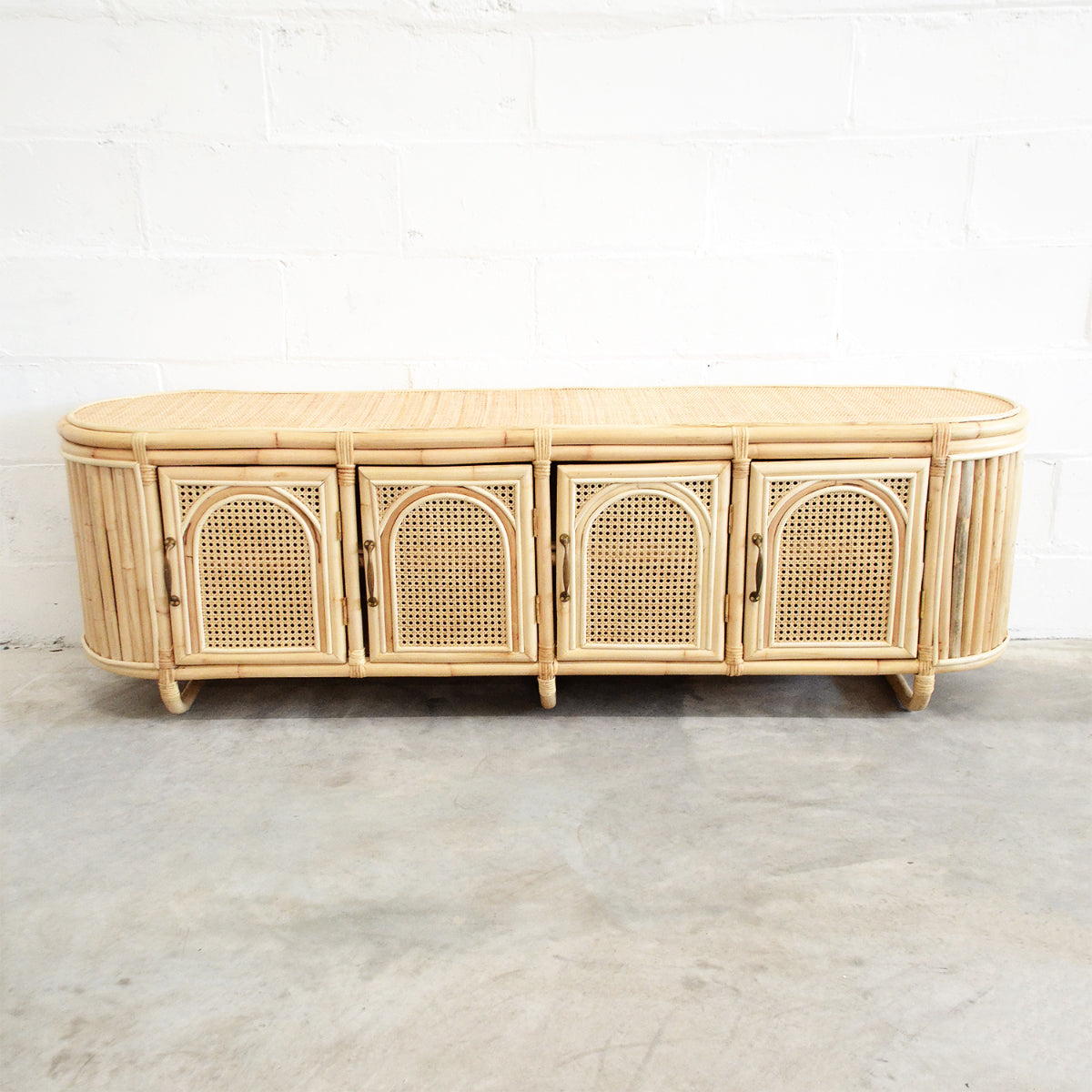 Low Rattan Arches Sideboard 180cm