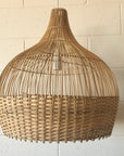 Large Natural Dune Rattan Pendant