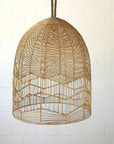 Medium Zig Zag Rattan Pendant