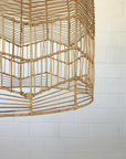 Medium Zig Zag Rattan Pendant