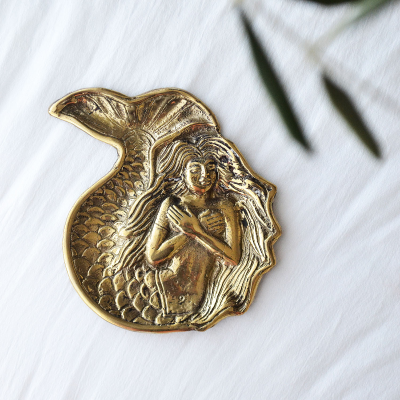 Mermaid Brass Dish