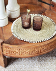 Natural Indian Timber Grinder Tables 70cm