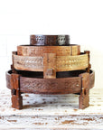 Natural Indian Timber Grinder Tables 70cm