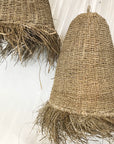 Large Natural Seagrass Fringe Pendant