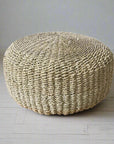 Natural Seagrass Woven Ottoman