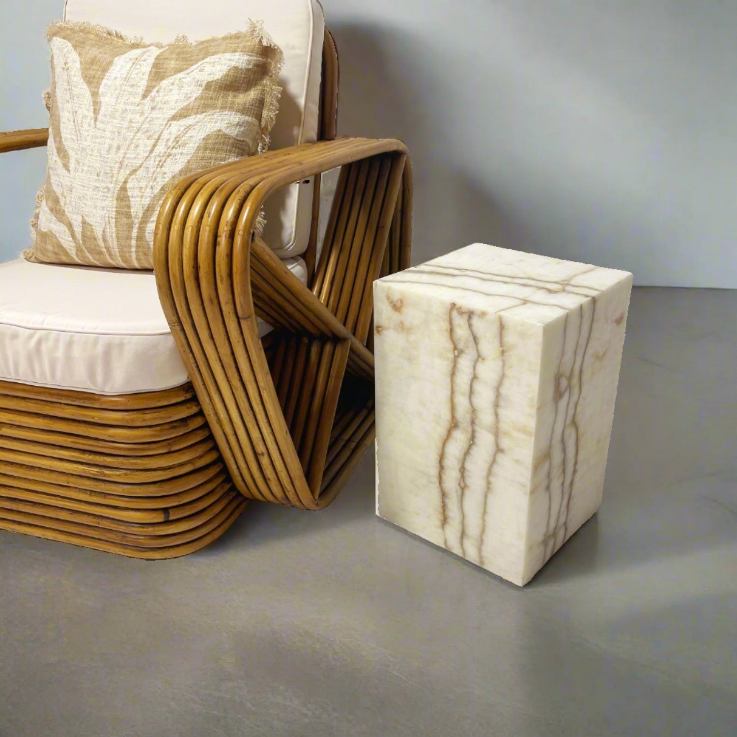 White Onyx Side Table
