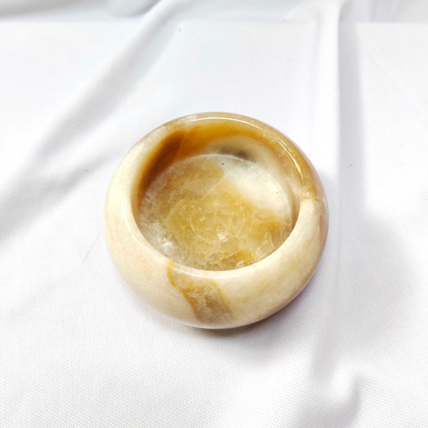 Onyx Stone Candle Holder 2 Hole 6.5cm Dia