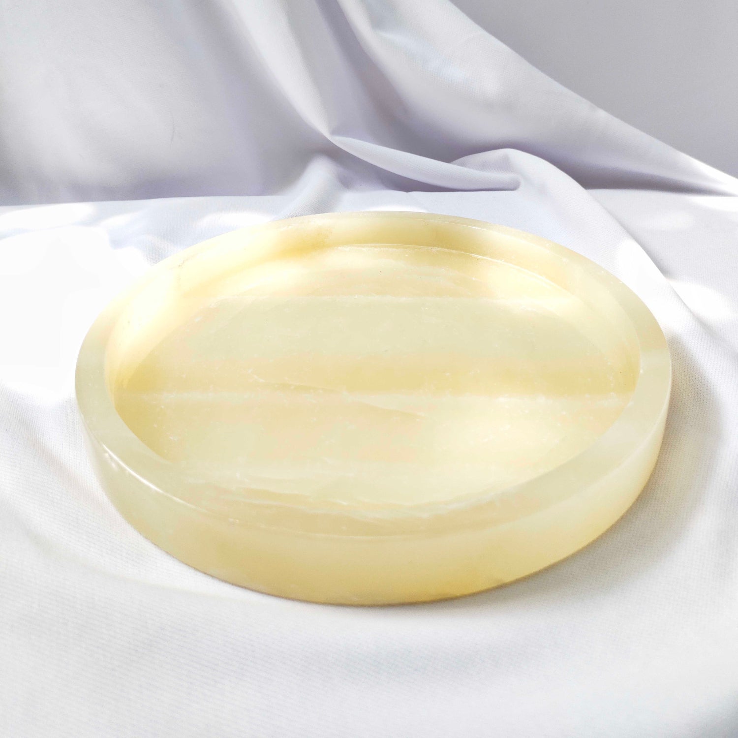 Onyx Stone Round Tray 20cm Dia
