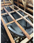 Oval Concrete Terrazzo Stone Bath 1500x900x550mm - Dark Grey