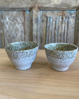 Porcelain Sake' Cup Grey Fleck - Small