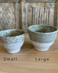 Porcelain Sake' Cup Grey Fleck - Large