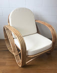 Natural Pretzel Rattan Lounge Suite - 3 Seater | Cream