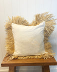 Raffia Fringe Cushion 50x50cm