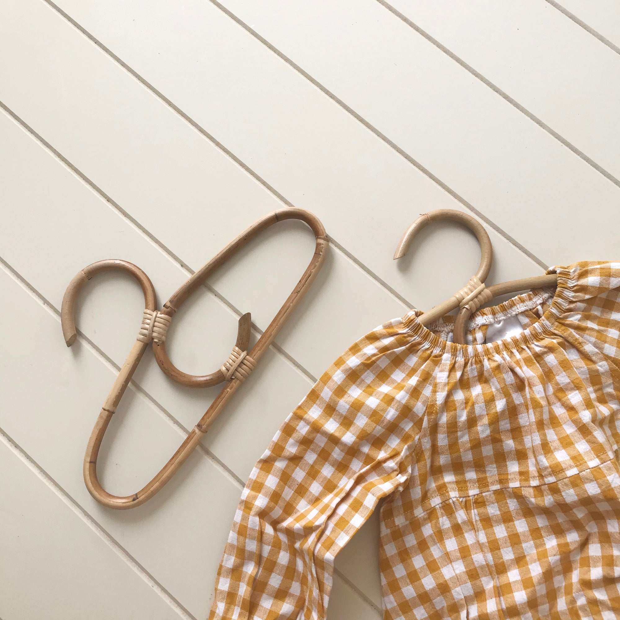 Rattan Baby Clothes Hanger - Set of 5