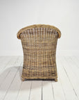 Rattan Curved Grey Arm Chair