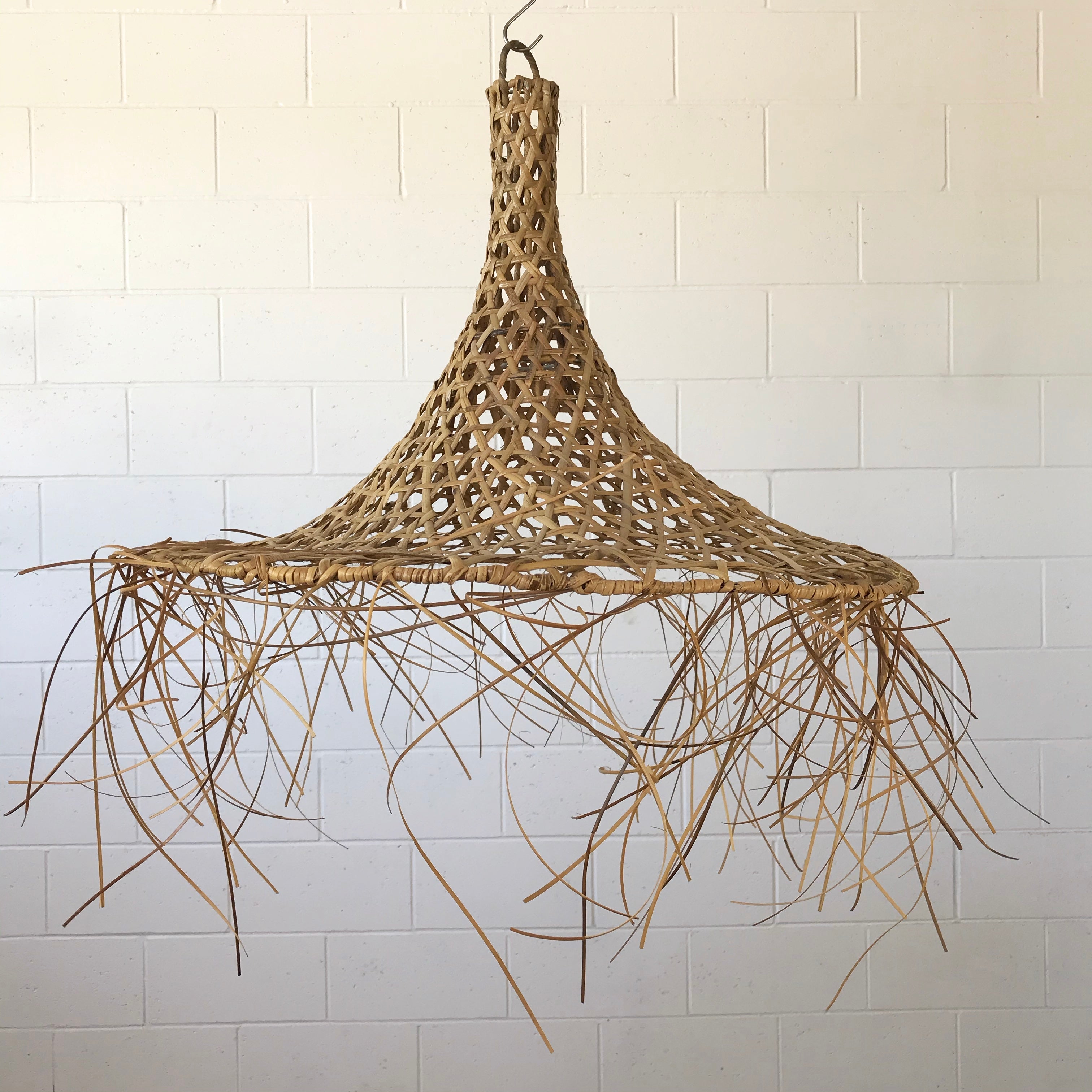 Hanging shop rattan pendant