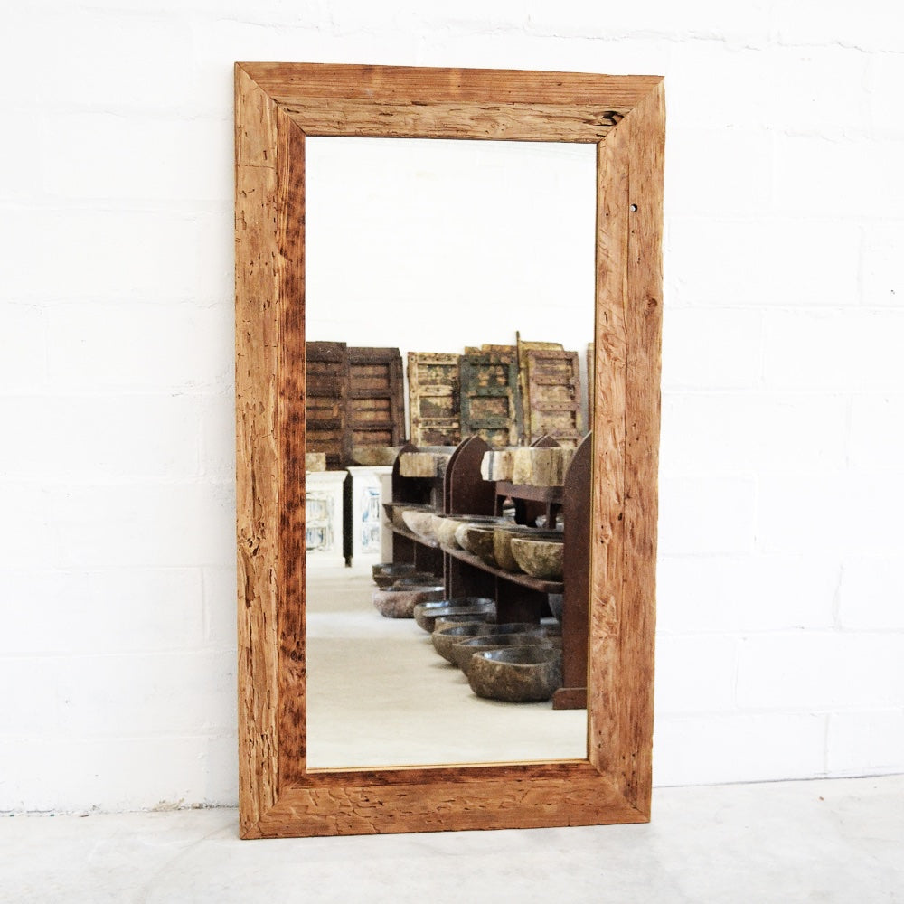 Raw Rustic Teak Full Length Mirror 100x180cm