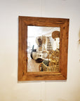 Rustic Teak Mirror 80x100cm