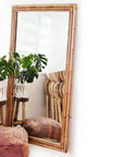 Rectangular Rattan Full Length Mirror 100x180cm