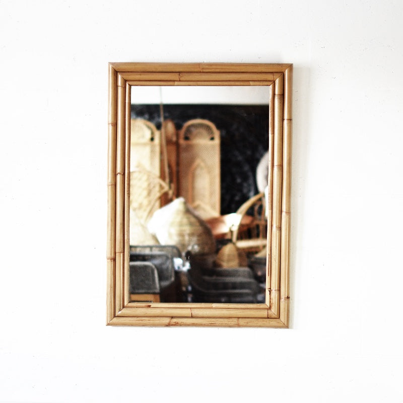 Rectangular Rattan Mirror