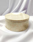 Round Beige Marble Stone Canister