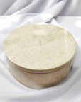 Round Beige Marble Stone Canister