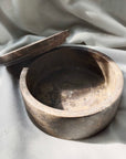 Round Grey Marble Stone Canister