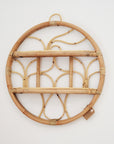 Large Round Rattan Shelf