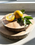 Round Rustic Teak Chopping Board 40cm