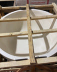 Round Concrete Terrazzo Stone Bath 1200mm - Sandy White
