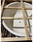 Round Concrete Terrazzo Stone Bath 1200mm - Sandy White
