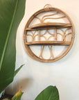 Small Round Rattan Shelf