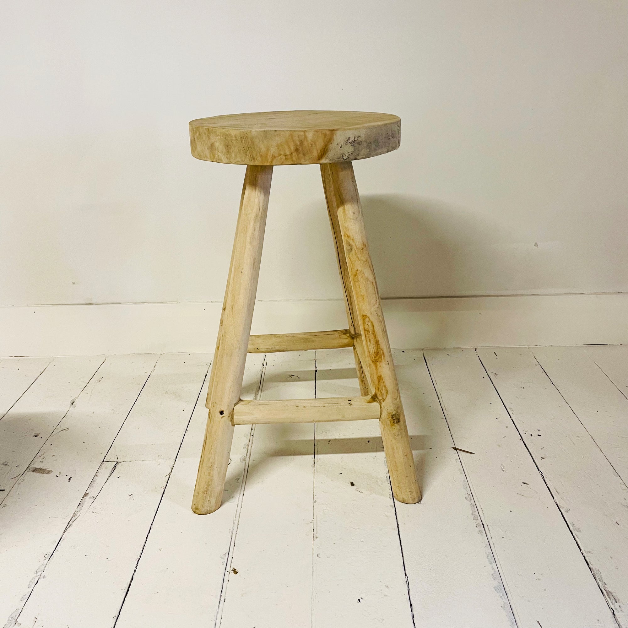 Large Cabana Rustic Teak Counter Stool 64cm