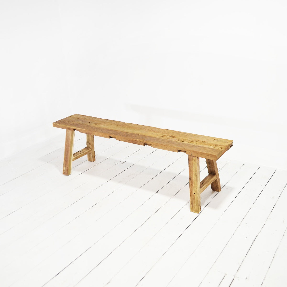 Rustic Teak Bench Seat 1500mm - Set of 2