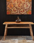 Rustic Teak Console Table - 140cm Length