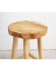 Large Cabana Rustic Teak Counter Stool 64cm - Set of 3