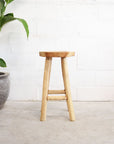 Large Cabana Rustic Teak Counter Stool 64cm - Set of 3