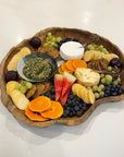 Large Rustic Teak Timber Platter
