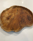 Large Rustic Teak Timber Platter
