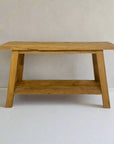 Rustic Teak Shelf Console Table - 140cm Length