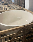 Round Concrete Terrazzo Stone Bath 1500mm - Sandy White