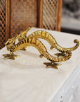 Seahorse Brass Door Handle - Medium